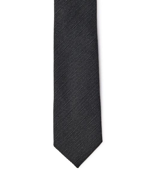 7 Cm De Corbata En Seda Negra Jil Sander de hombre de color Blue