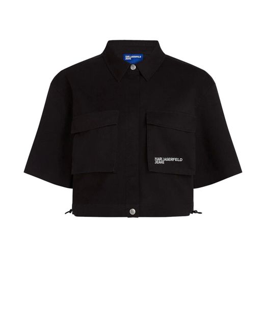 Klj Utility Blouse Karl Lagerfeld de color Black