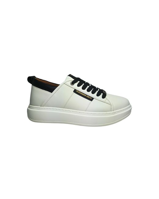 Alexander Smith Schuhe Fur Herren Sneaker Eco-Wembley, Weib-Schwarz in White für Herren