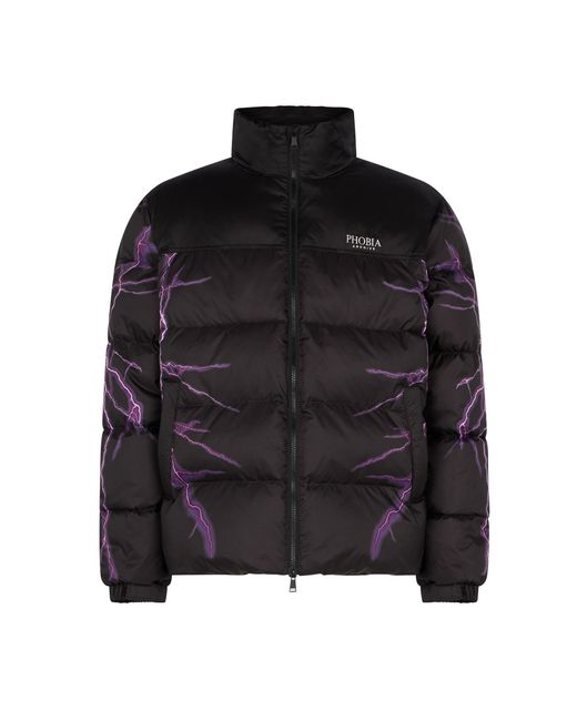 Phobia Black Puffy Jacket Down Jacket for men
