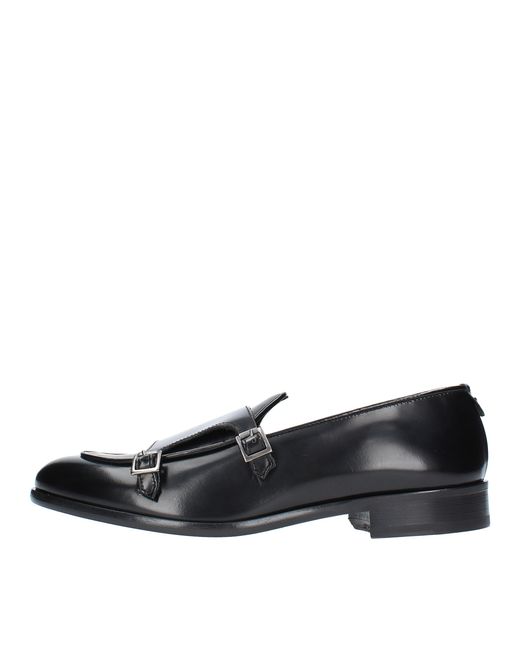 JP/DAVID Black Flat Shoes for men