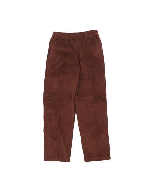 Obey Brown Easy Cord Pant Long Trousers for men