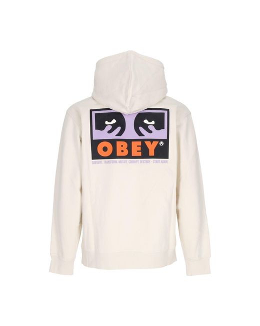 Subvert Sudadera Con Capucha Premium De Forro Polar Sin Blanquear Para Hombre Obey de hombre de color White