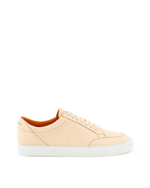 Burberry White Powder Leather Sneaker