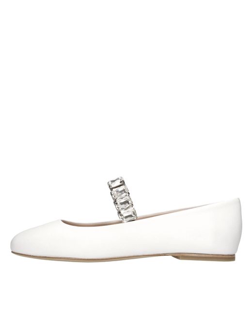 Casadei White Flat Shoes