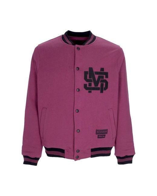 Sudadera Universitaria Para Hombre Monogram Varsity Morado 5TATE OF MIND de hombre de color Purple