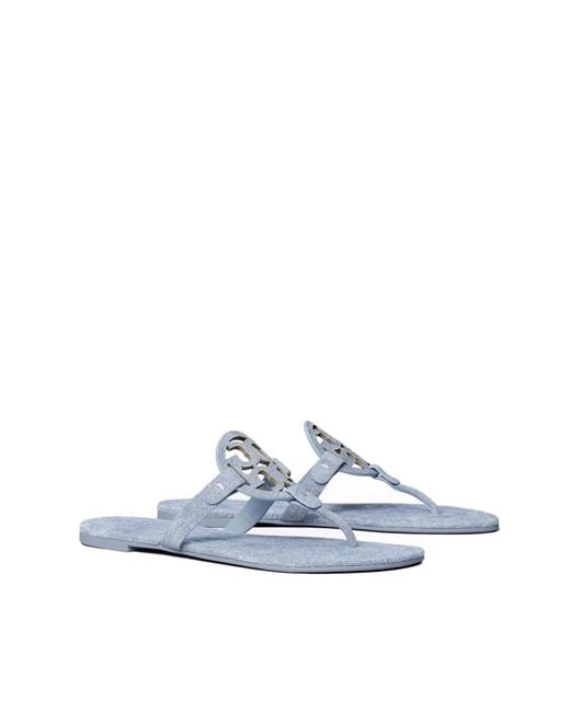 Tory Burch White Sanduhren Denim