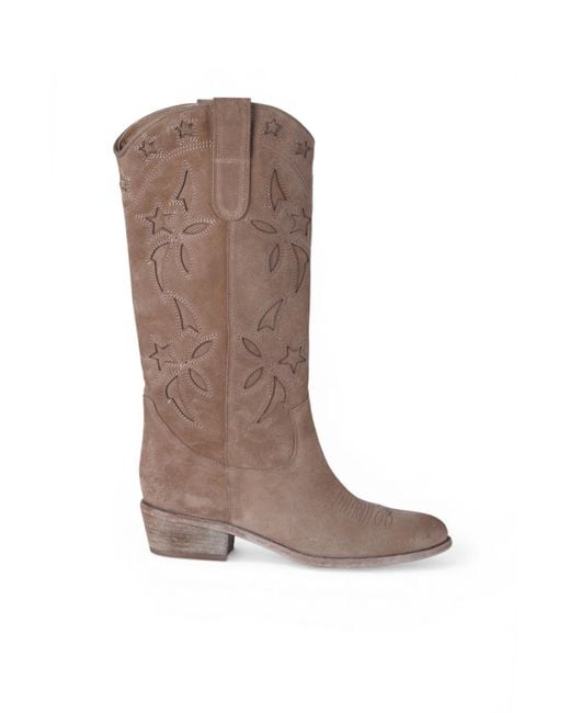 Bottes CURIOSITÉ en coloris Brown