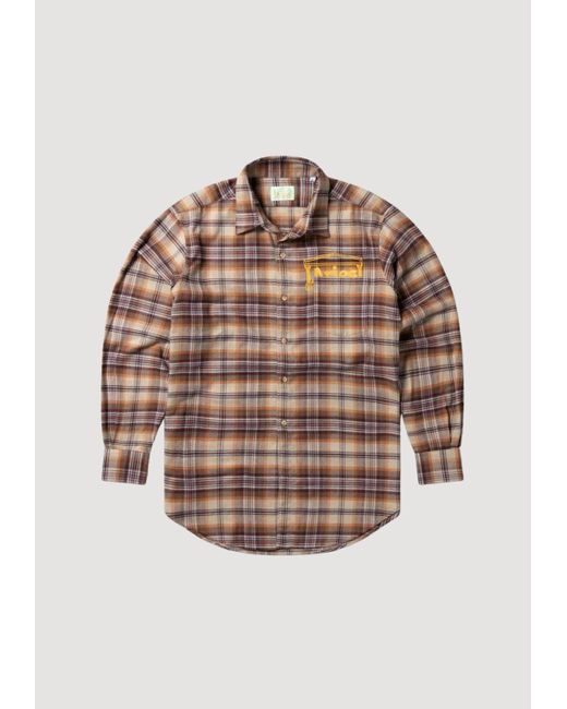 Aries Plaid Flanell Hemd in Brown für Herren