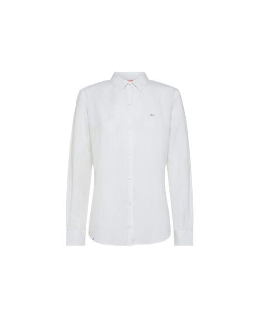 Sun 68 White Regular Shirt S34225