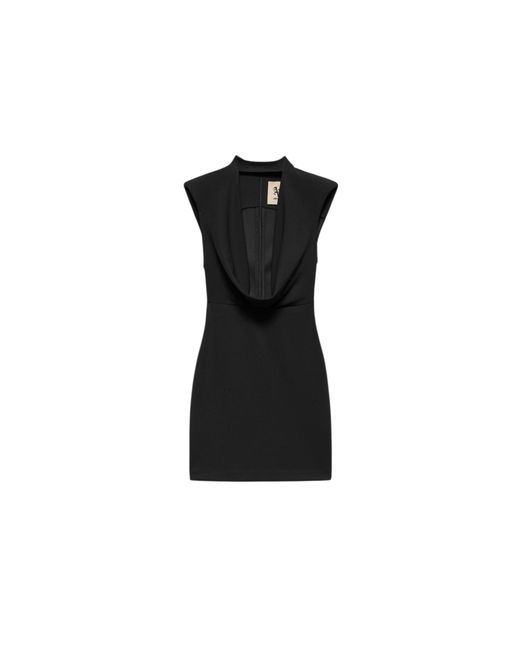 Aniye By Black Short Dress Sienna With Jabot