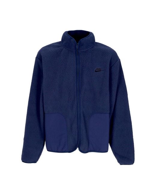 Nike Blue Club+ Fleece Sherpa Winterized Jacket Midnight for men
