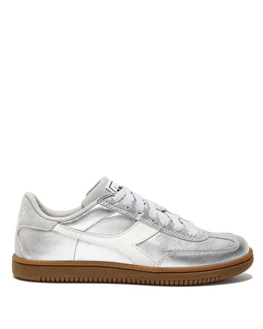 Diadora White Metallic Sneakers
