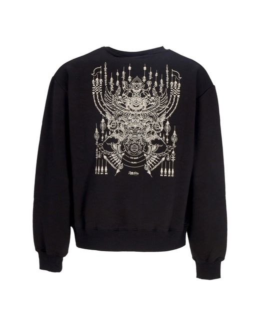 DOLLY NOIRE Lichtgewicht Crewneck De Mooneater Crewneck in het Black voor heren
