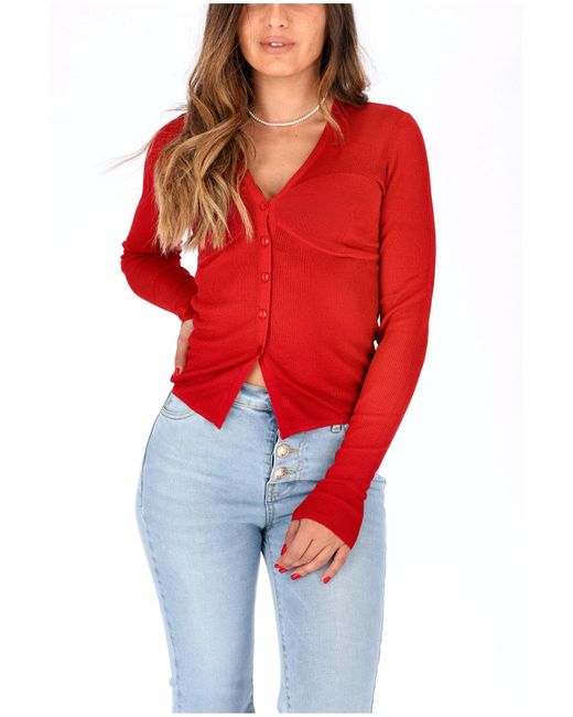 Patrizia Pepe Red Pullover/Knit Infrarouge Rot