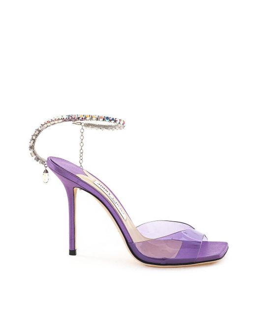 Sandale Saeda En Pvc Et Satin Jimmy Choo en coloris Pink