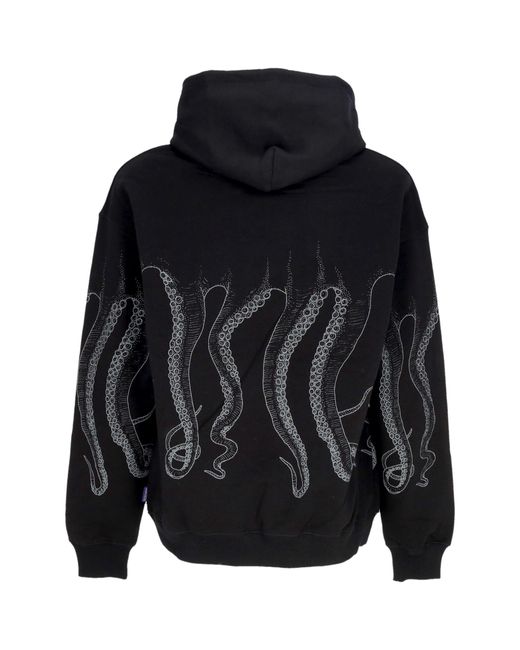 Ligero Hoodie En Linea De Hoodie Negro Octopus de hombre de color Blue