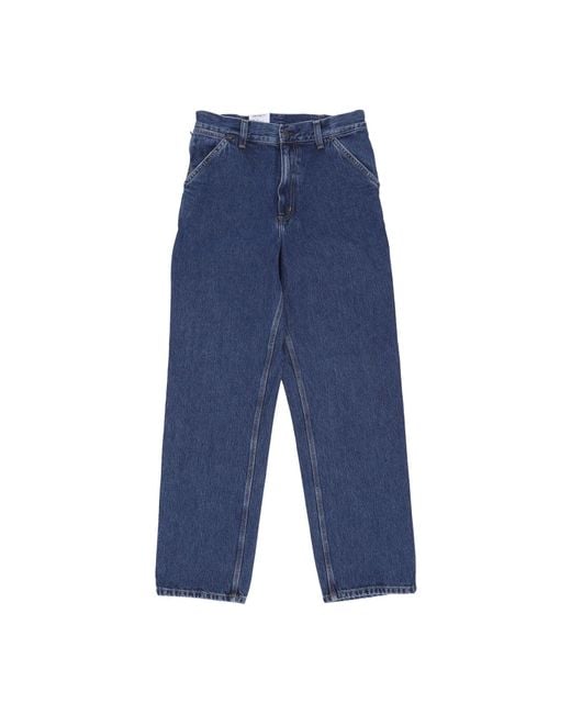 Carhartt Herenjeans Enkele Kniebroek in het Blue voor heren