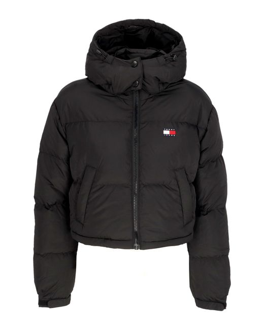 Tommy Hilfiger Vrouwen Down Jacket Crop Alaska Puffer in het Black