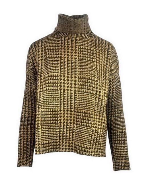 ALESSANDRO ASTE Green Sweaters Camel