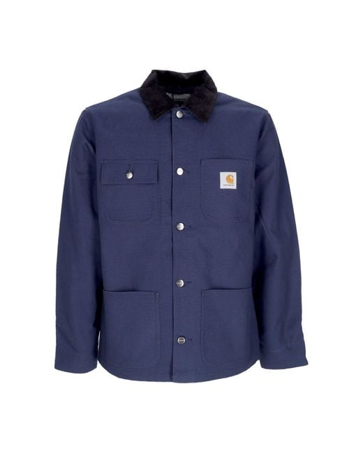 Carhartt Michigan Coat Blauw/Zwart Stevig Werkkledingjack Voor in het Blue voor heren