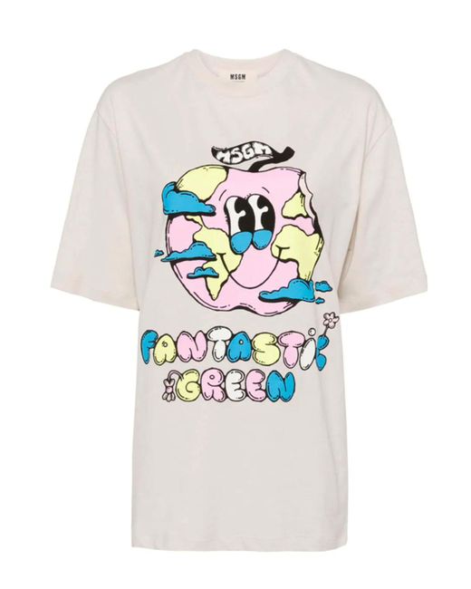 MSGM White T-Shirts And Polos for men