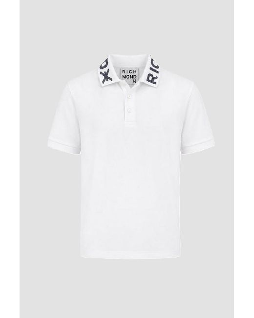 John Richmond Witte Polo in het White voor heren