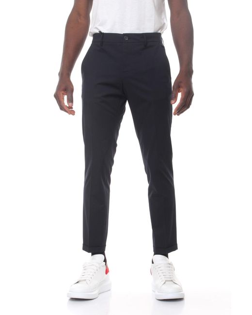 Patrizia Pepe Blue Patriziapepe 5Pa429/A2Lh Pants With French Pockets And Turn-Ups for men