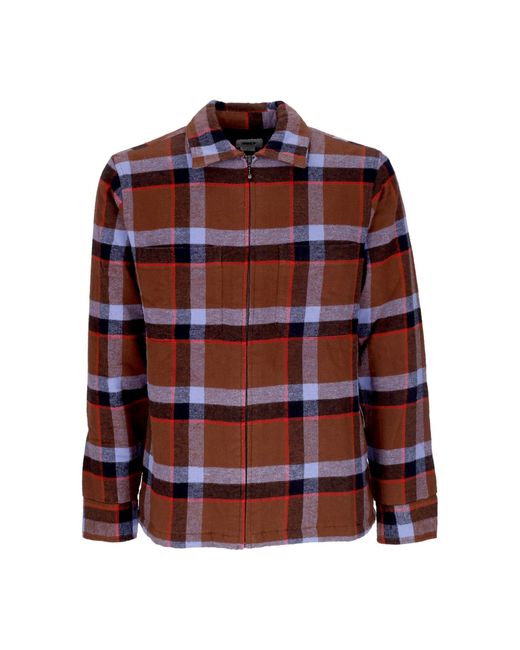 Obey Brown Lloyd Shirt Jacket 'Padded Shirt for men