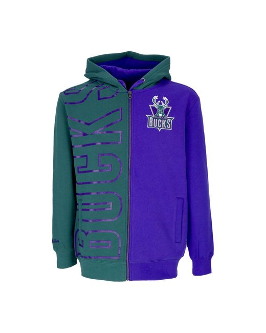 Sudadera Con Capucha Y Cremallera Para Hombre Nba Full Zip Fleece 2.0 Hardwood Classics Milbuc Mitchell &amp; Ness de hombre de color Blue