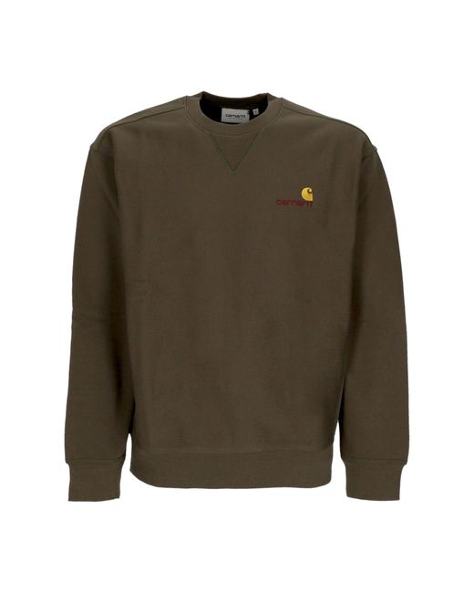 Sudadera Con Cuello Redondo Para Hombre American Script Sweat Carhartt de hombre de color Green