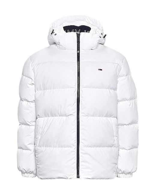 Tommy Hilfiger White Water Repellent Down Hooded Jacket for men