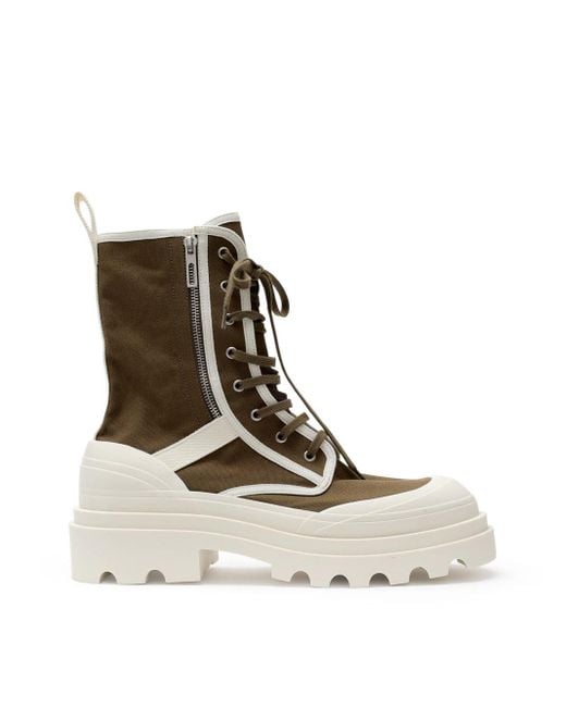 Bottega Veneta White Stivaletti Stringati Trek for men