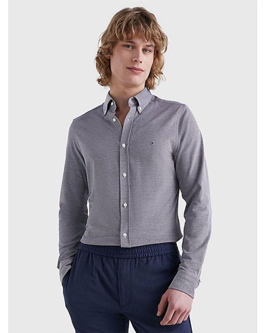 Tommy Hilfiger Shirts Mw0Mw30675Dcc Dcc Koolstofmarine in het Blue voor heren