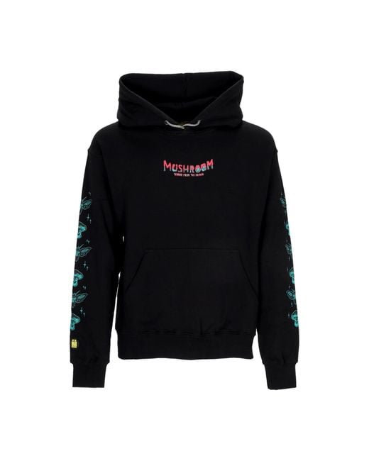 Sudadera Con Capucha Para Hombre Terror From The Bridge Sudadera Con Capucha Negra Mushroom de hombre de color Black