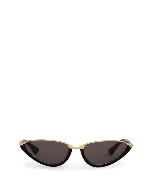 Bottega Veneta Cut-Eye Klassieke Zonnebril in het White