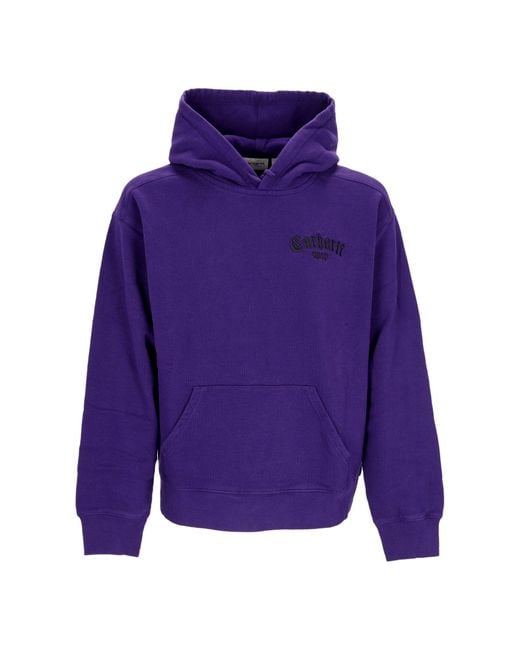 Onyx Script Hooded Sudadera Con Capucha Hombre Tyrian/Negro Carhartt de hombre de color Purple