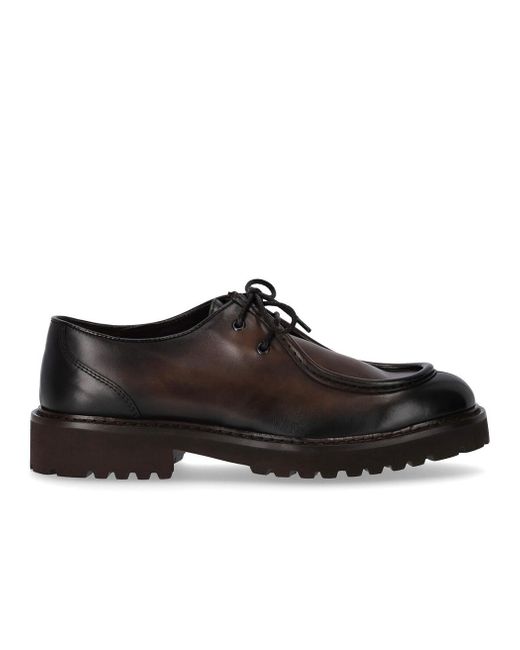 Doucal's Doucals Dark Brown Derby Lace Up for men