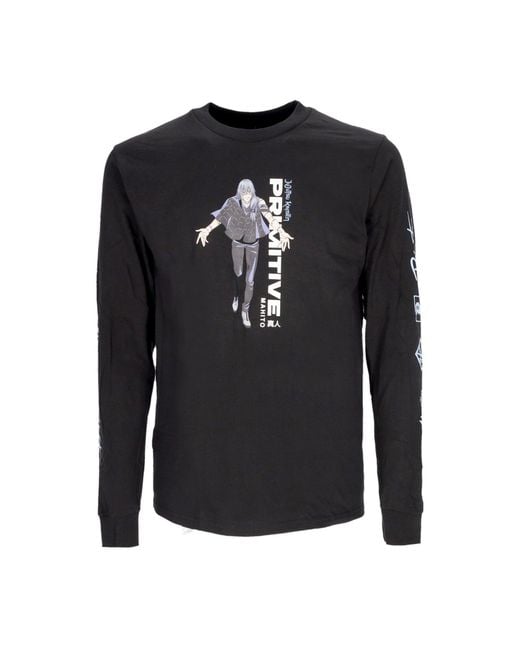 Mahito Camiseta De Manga Larga Hombre L/S Tee X Jujutsu Kaisen Negro Primitive Skateboarding de hombre de color Black
