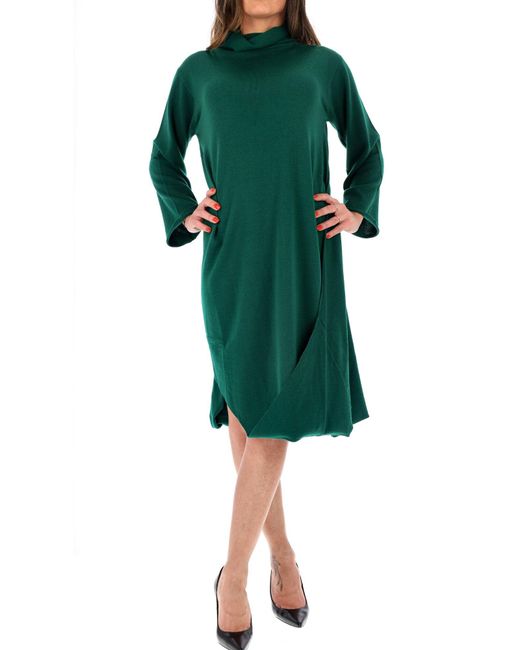 Pierantonio Gaspari Green Kleid Mit Smaragdgrunen Dreiecken