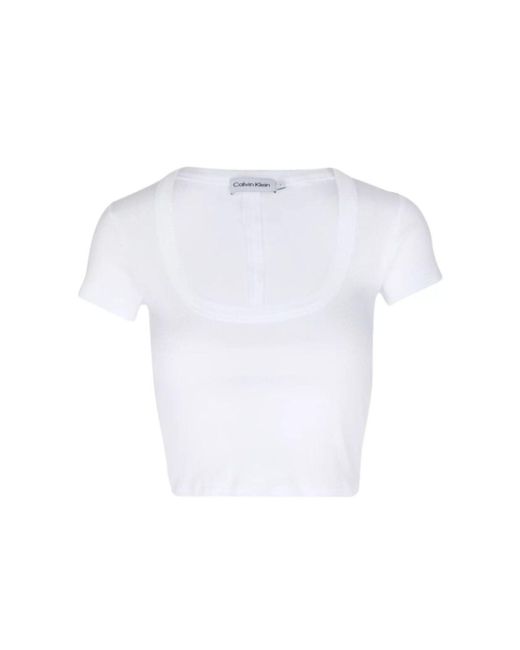 Calvin Klein White T-Shirt Fur Frauen