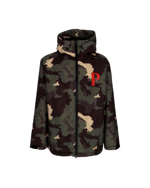 Propaganda Black Down Jacket Baseball Windbreaker for men