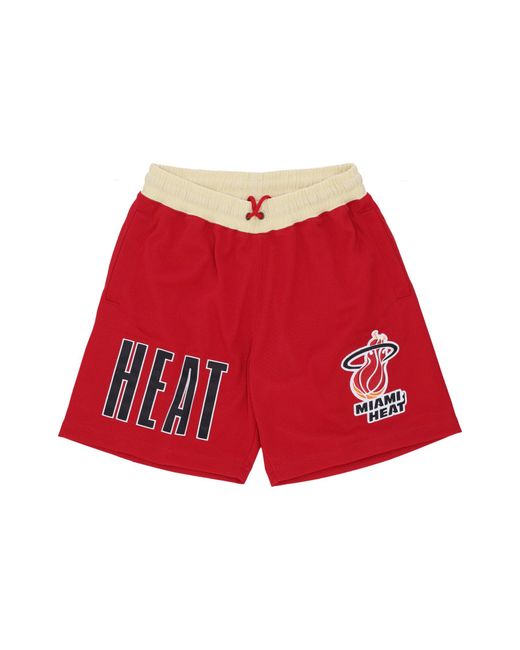 Short De Basket-Ball Pour Hommes Nba Team Og 2.0, Court A La Mode, Logo Vintage, Couleurs Originales De L'Equipe Miahea Mitchell & Ness pour homme en coloris Red