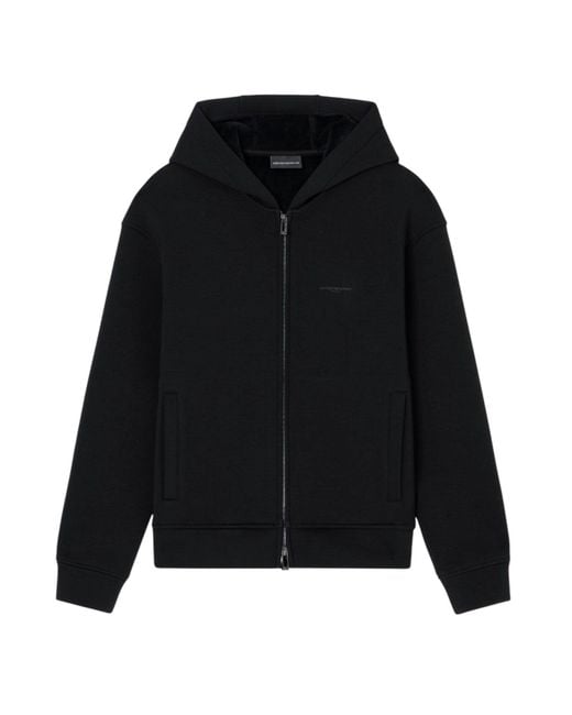 Emporio Armani Black Hoodie for men