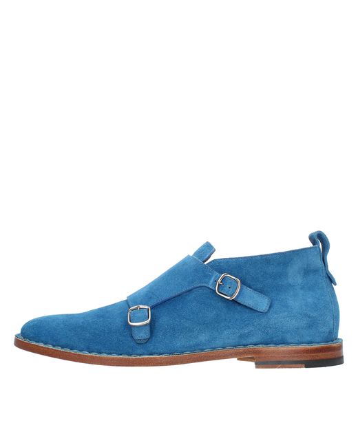 Santoni Blue Flat Shoes for men
