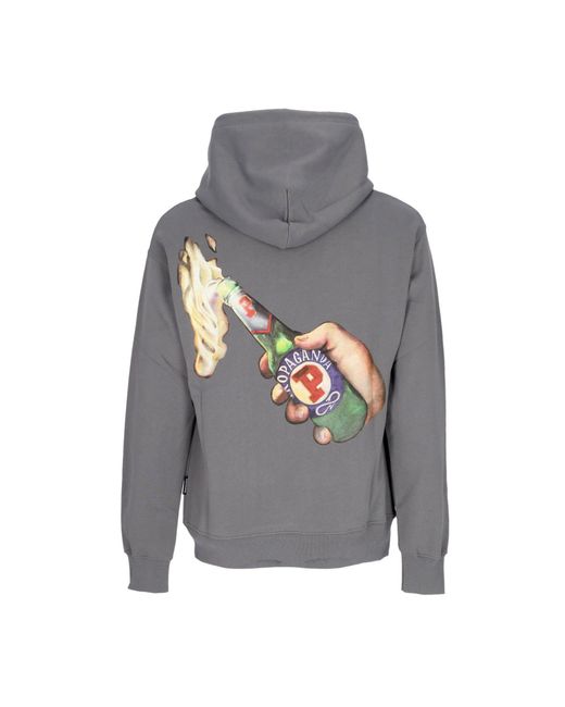 Propaganda Lichtgewicht Herensweatshirt Met Capuchon, Super Hoodie, Grijs in het Gray voor heren