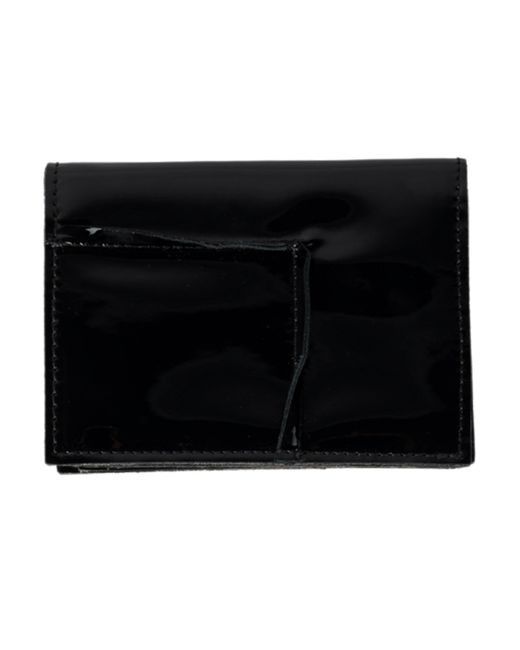Cartera De Cuero Con Dobladillo Invertido En Negro Comme des Garçons de color Black
