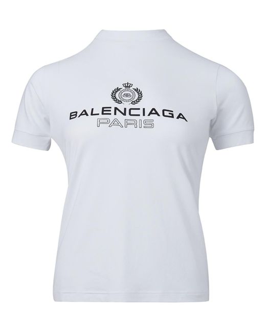 Balenciaga White Weibes T-Shirt Mit -Logo