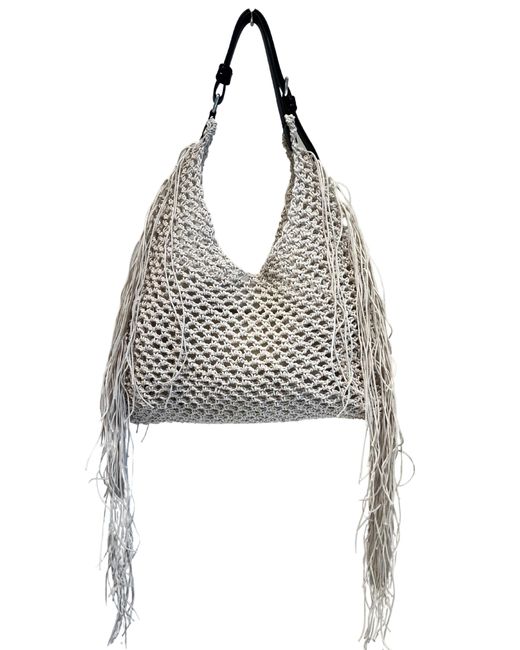 WEILI ZHENG White Handbag With Leather Handle