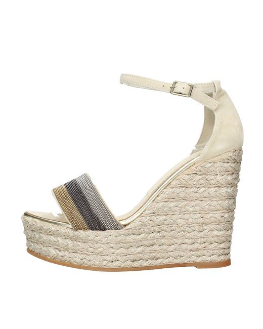 Espadrilles Natural With Heel Multicolour